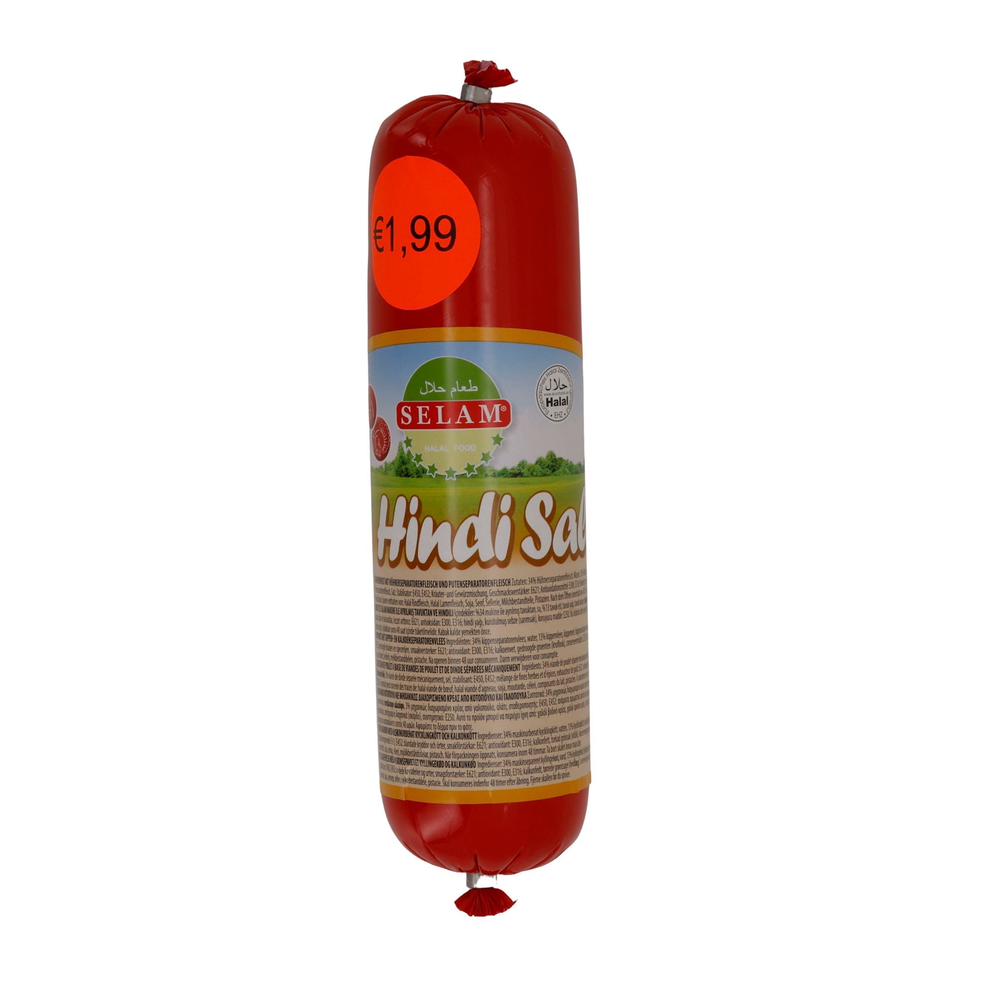 Mortadella Selam | Hindi Mortadella | Halal Puten-Mortadella, vielseitig | 500 g SELAM